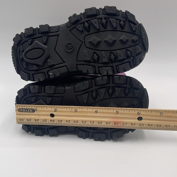 NWT Tundra Kids Thermal Snow Boots – Black/Purple Size 8 - Picture 7 of 15
